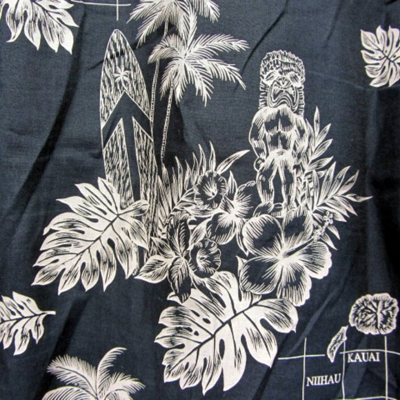 Vintage Hawaiian Togs Tropical Hawaiian Islands Tiki Shirt. Size XL. Hilo Hattie - Picture 4 of 6